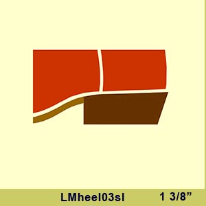 custom made cowboy boot heel style three slant