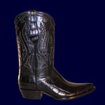 custom handmade large tile alligator belly cowboy boot