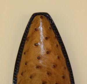 custom made ostrich cowboy boot toe