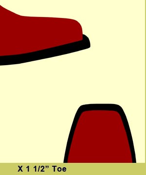 custom made cowboy boot toe x 1 1/2