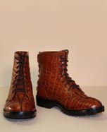 Cognac Hornback Alligator Hiking Boot