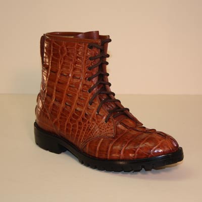 Cognac Hornback Alligator Custom Hiking Boot
