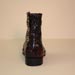 Custom Combat Hiking Boot Black Cherry Hornback Alligator