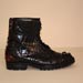 Handmade Hiking Boot of Black Cherry Hornback Alligator 