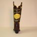 handmade cowboy boot of chocolate brown alligator with handcut yellow roses