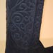 custom navy cashmere suede cowboy boot