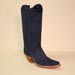 navy cashmere suede handmade cowboy boot