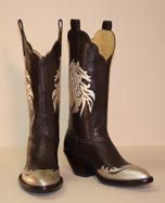 Brown Buffalo Calf with Gold Horse Head