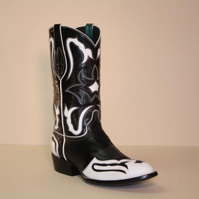black and white cowboy boots