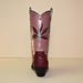 fancy dress cowboy boot burgundy ostrich alligator and pink kid