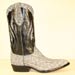 handmade gray elephant cowboy boot with initials on elephant ear pulls