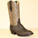 handmade cowboy boot of chocolate elephant with elephant ear pulls and custom stitch pattern