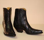 Black Alligator Belly Botine