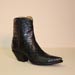 Custom Black Alligator Belly Cowboy Botine