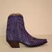Purple Lambskin Custom Made Botine 