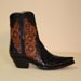 Custom Black Alligator Hand Tooled Cowboy Botine