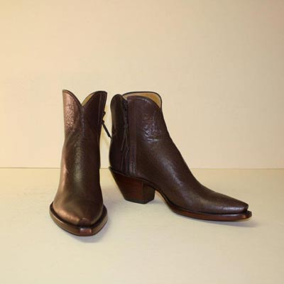 Custom Handmade Chocolate Brown Buffalo Botine