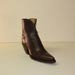 seamless custom handmade chocolate brown buffalo botine