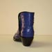 custom handmade blue ostrich cowboy botine