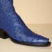 custom handmade blue south african ostrich cowboy botine