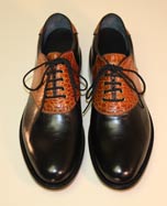 Black Kangaroo w Cognac Alligator Belly