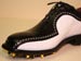 Handmade Black and White Kangaroo Golf Shoe