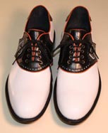 White Kangaroo with Black Alligator Saddle