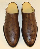 custom made kango tabac ostrich mules