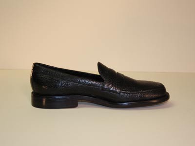 Custom Black Taurus Bull Shoulder Men's Penny Loafer