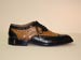 Handmade Men's Dress Shoe Wing Tip Ostrich and Alligator